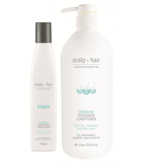 Scalp to Hair Energise Nak Acondicionador para cabello natural, graso o fino con caída