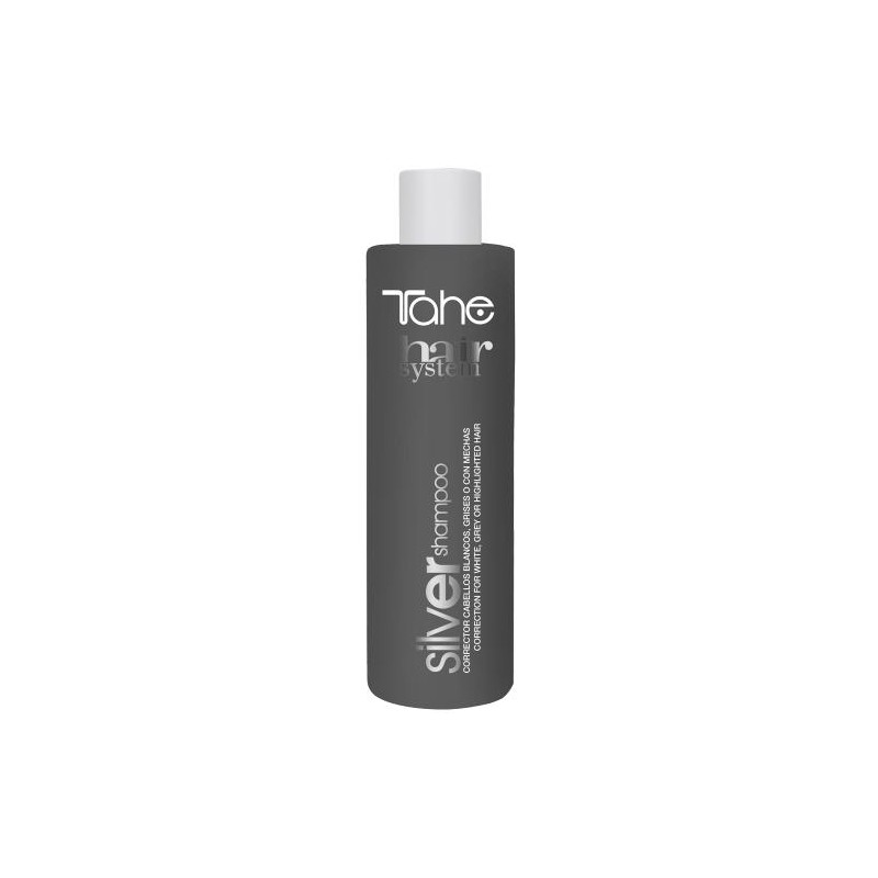 Champú para cabellos blancos, grises o con mechas Silver Tahe