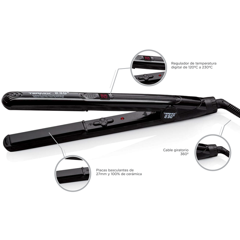 Plancha de pelo. Profesional. Cerámica  230 Turmalina Termix. Version Profesional.