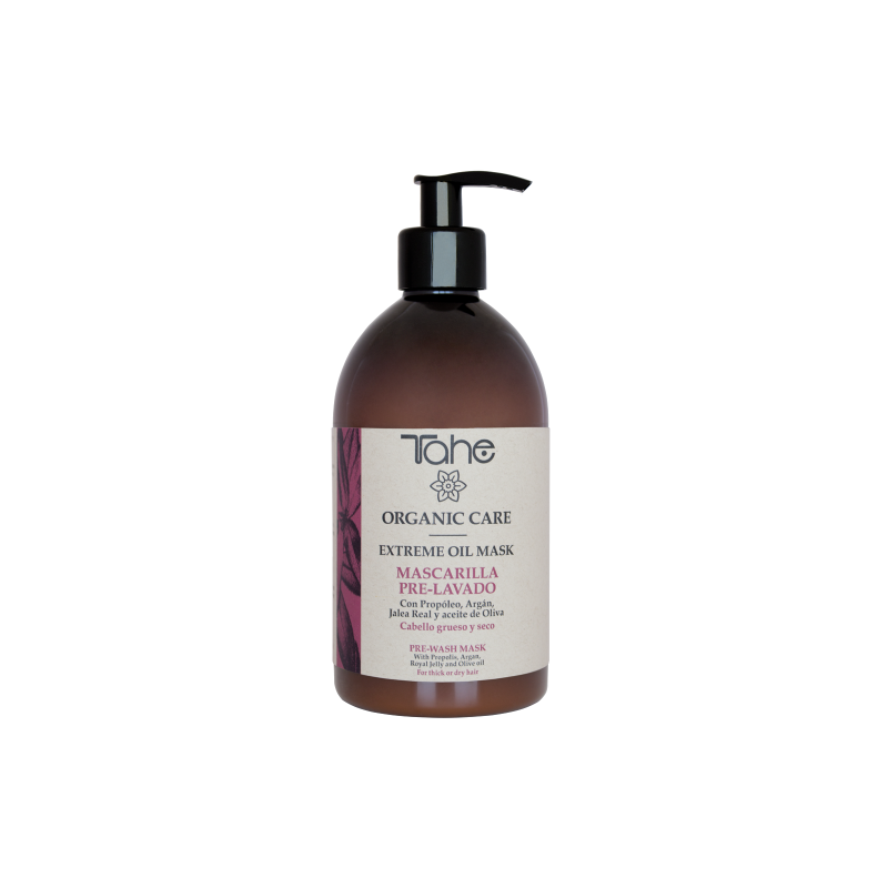 Mascarilla extreme oil pre lavado Organic Care cabellos gruesos 500ml Tahe