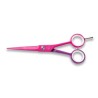 Tijera peluquero + navaja cool rosa 3 claveles