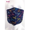 Mascarilla Textil Reutilizable FFP-2 Doble capa diseño Elegante Tijeras de Lacla. Version Profesional