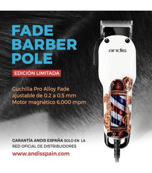 Máquina Cortapelo. Profesional. Fade Barber Pole Edición Limitada. Con cable. Andis