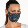 Mascarilla Textil Reutilizable FFP-2 Doble capa diseño Elegante Tijeras de Lacla. Version Profesional