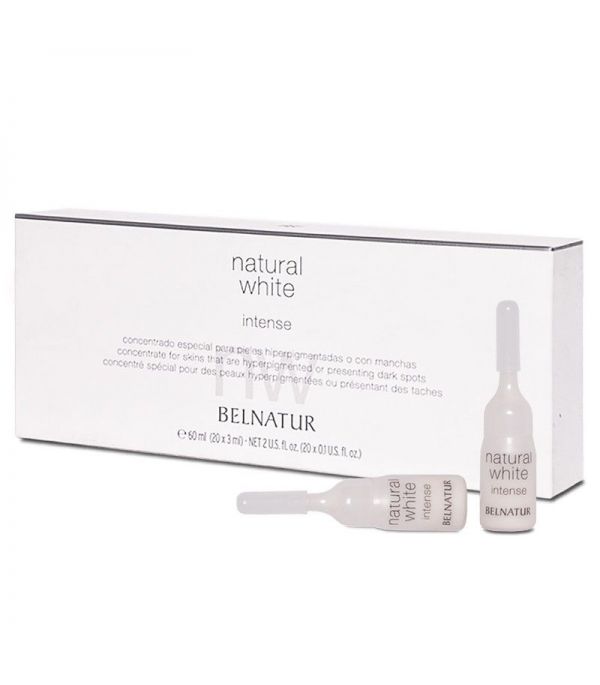 Natural white intense ampollas 20 x 3 ml Belnatur. Version Profesional