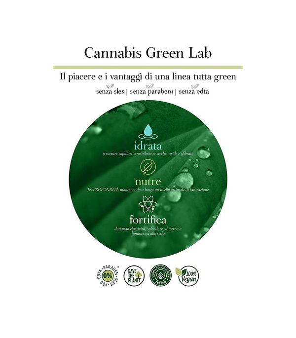 Champú Cannabis Green Lab di Oyster sensi-relax. Version Profesional