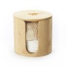 Barril para almohadillas desmaquillantes reutilizable de Bambu. Stylpro. Version Profesional.