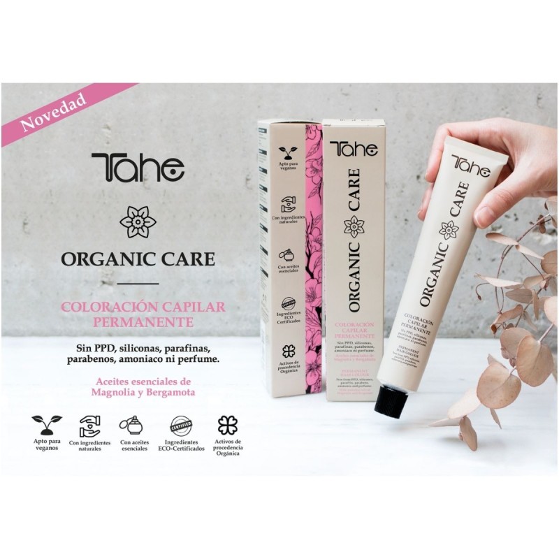 Tinte de pelo permanente. Sin amoniaco. 100 ml. Organic Care Tahe