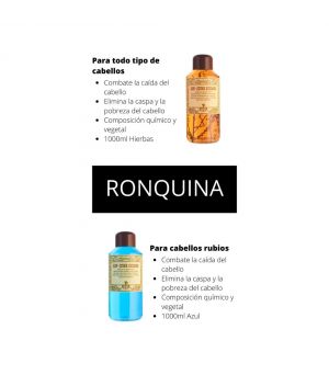 Tratamiento Capilar Tónico. Anticaspa y anticaída. Cabellos rubios/grises. Ron Quina