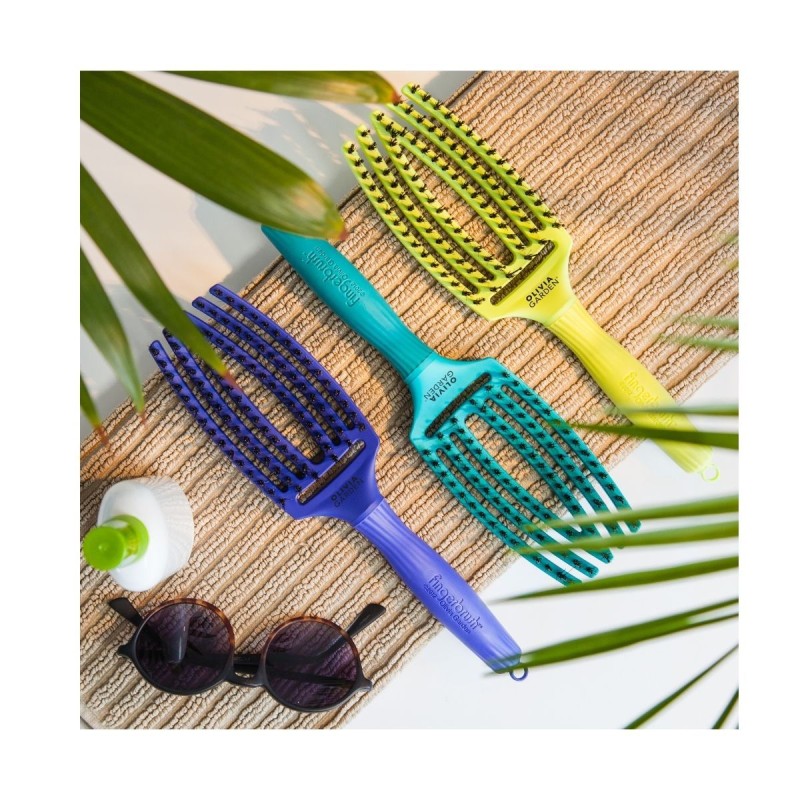 Cepillo desenredante. Fingerbrush Tropical Menta. Olivia Garden