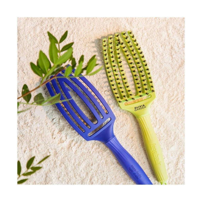 Cepillo desenredante. Fingerbrush Tropical Menta. Olivia Garden