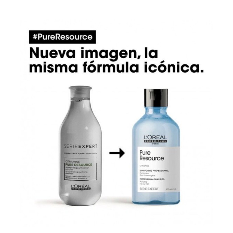 Champú Cabello Graso. Pure Resource. Sebo control. 300 ml. Serie Expert L'oréal Professional