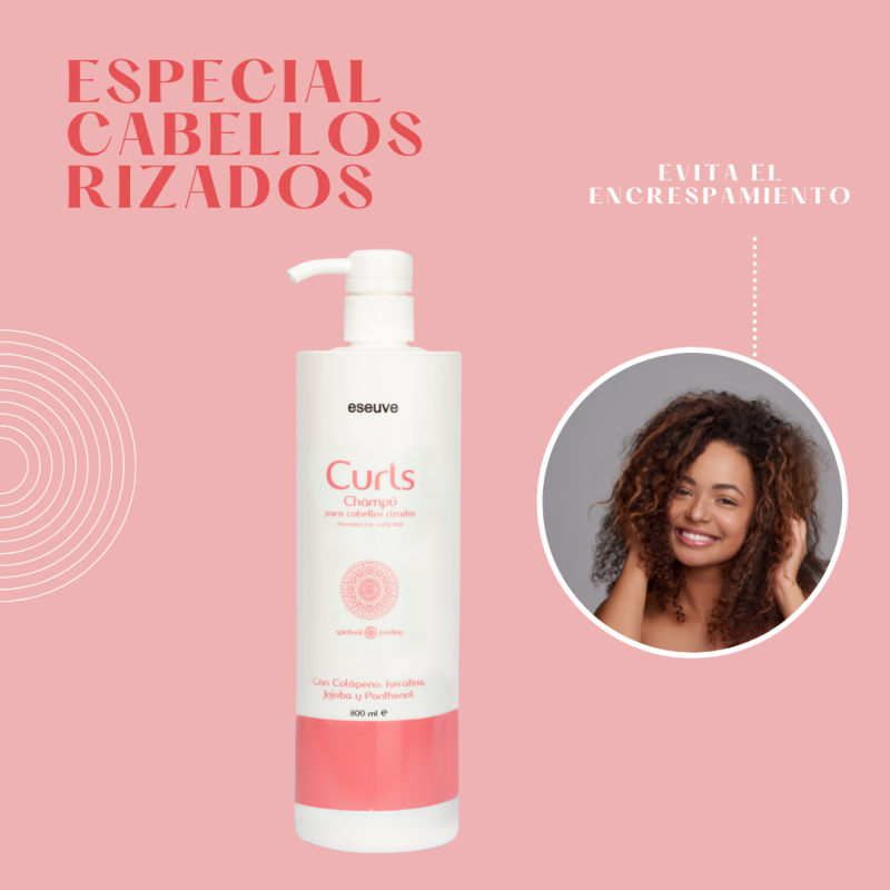 Champú Cabellos Rizados con colágeno y keratina | Eseuve