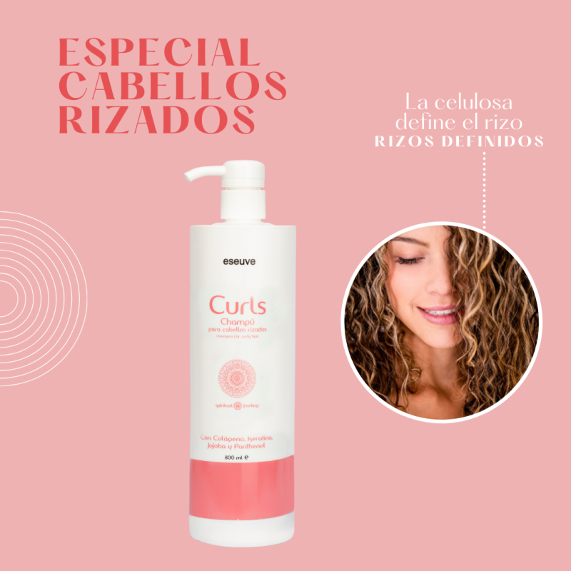 Champú Cabellos Rizados con colágeno y keratina | Eseuve