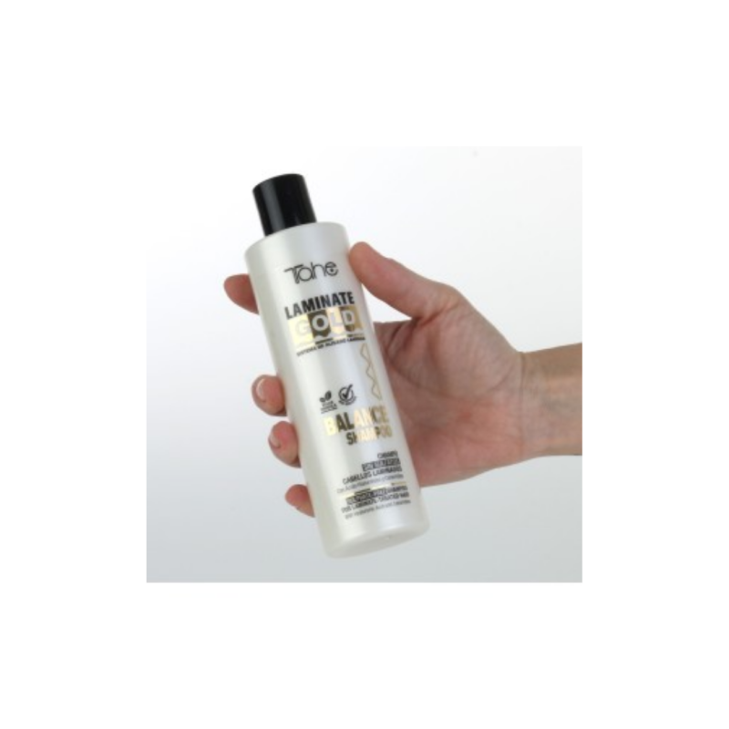 Champú sin sulfatos cabellos laminados. Balance Shampoo Laminate Gold Tahe