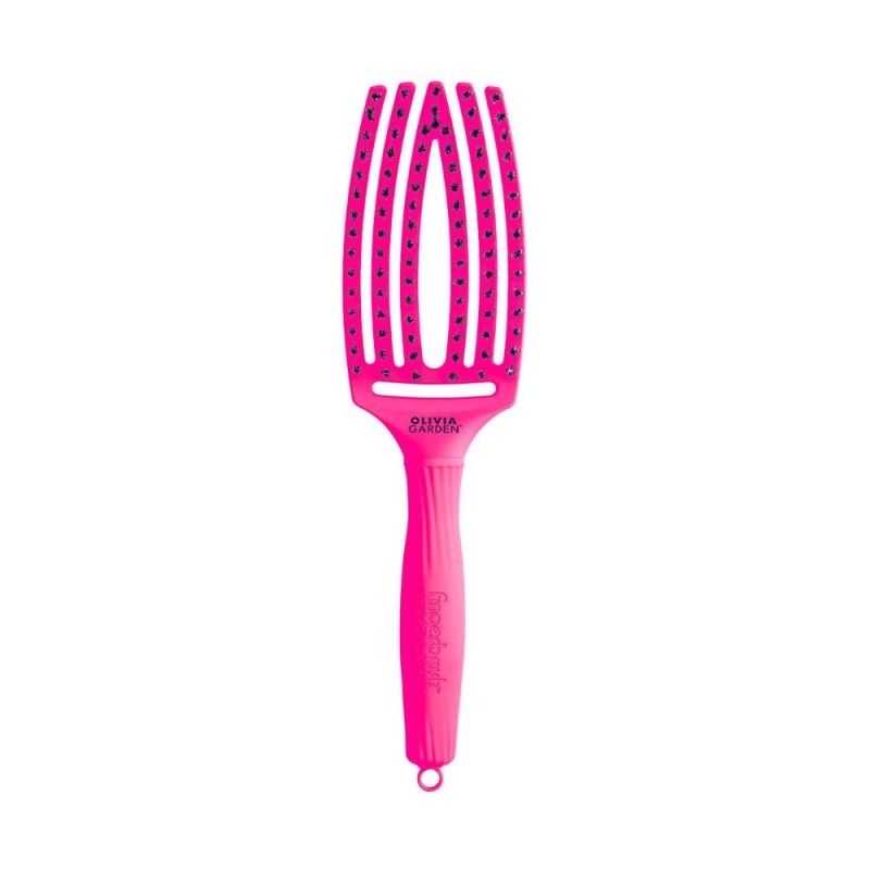 Cepillo desenredante Finguerbrush Think Pink Neon Olivia Garden