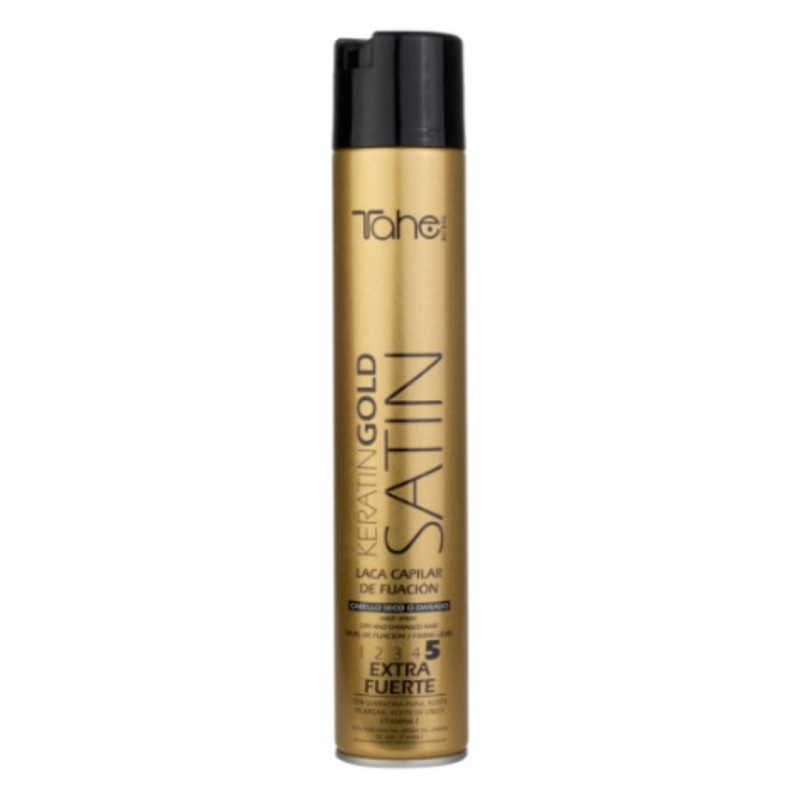 Laca de fijación Satin Keratin Gold Cabello seco o dañado Tahe