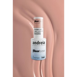 Base de esmalte en gel enriquecida con fibras sintéticas. Fiberbase Andreia