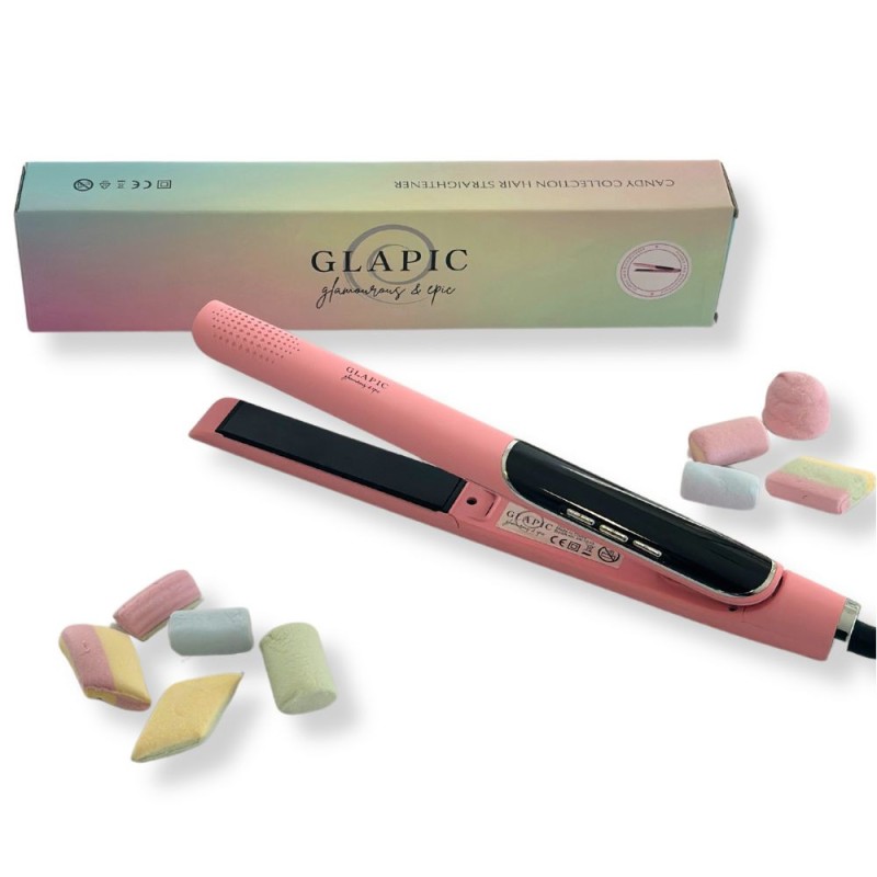 Plancha de Pelo Glapic Bubblegum Pink | Alisado y Brillo Profesional