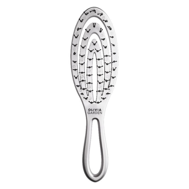 Cepillo Desenredante. Viaje. Silver Snow. Olivia Garden Holiday Frozen Collection 2025 – Edición Limitada
