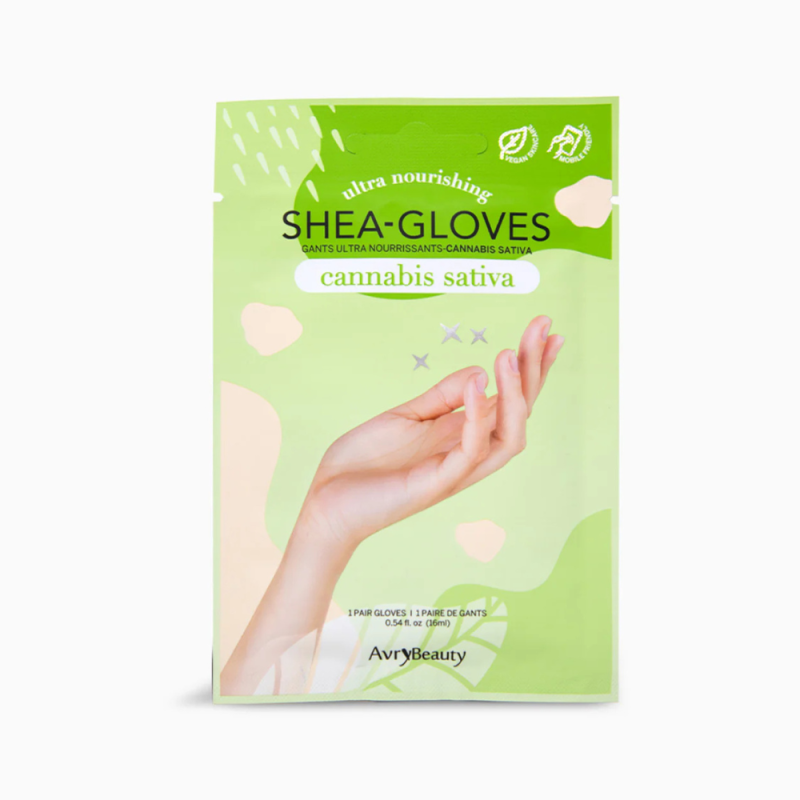 Shea Butter Gloves Cannabis Sativa – Guantes Hidratantes con Manteca de Karité y Cáñamo