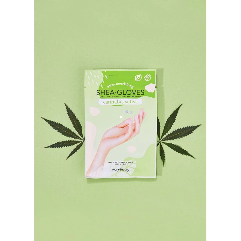 Shea Butter Gloves Cannabis Sativa – Guantes Hidratantes con Manteca de Karité y Cáñamo