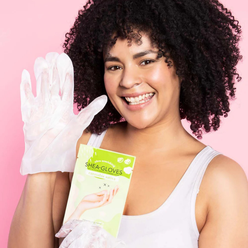 Shea Butter Gloves Cannabis Sativa – Guantes Hidratantes con Manteca de Karité y Cáñamo