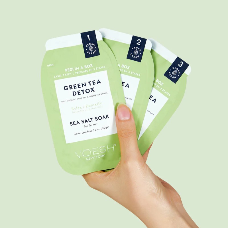 Pedi in a Box Green Tea Detox – Pedicura Detox con Té Verde 3 Pasos
