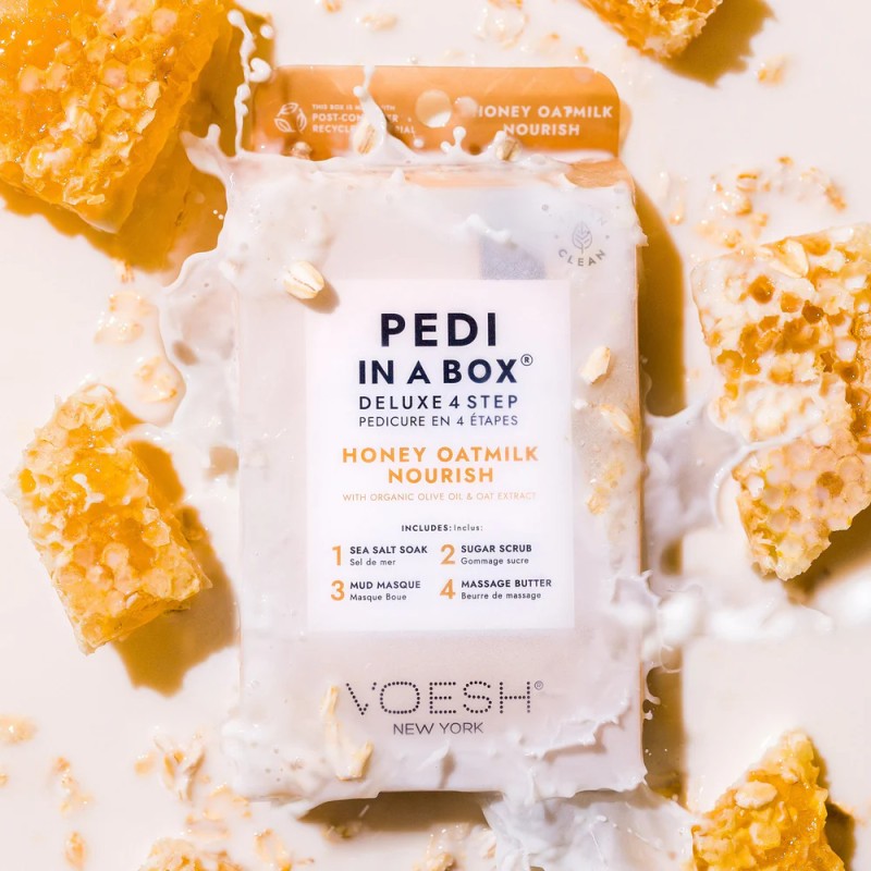 Pedi in a Box Honey Oatmilk – Pedicura Nutritiva con Avena y Miel