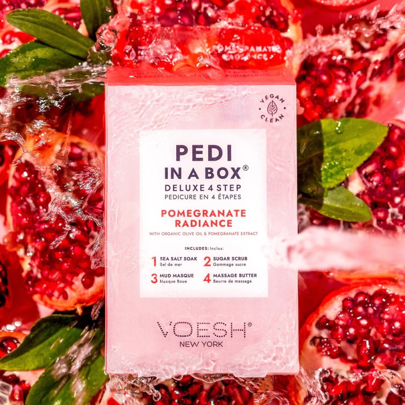 Pedi in a Box Pomegranate Radiance – Pedicura Revitalizante con Granada