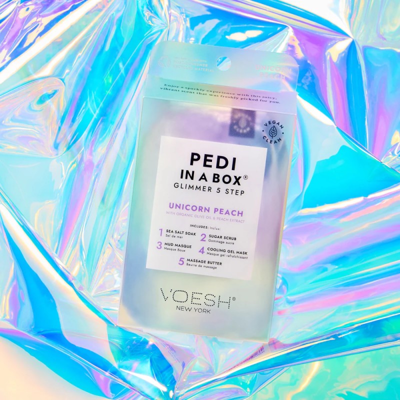 Pedi in a Box Unicorn Peach – Pedicura Brillante con Extracto de Durazno