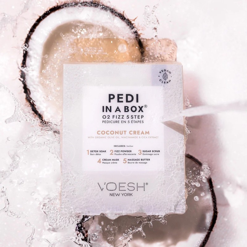 Pedi in a Box O2 Fizz Coconut Cream – Pedicura Detox e Hidratante