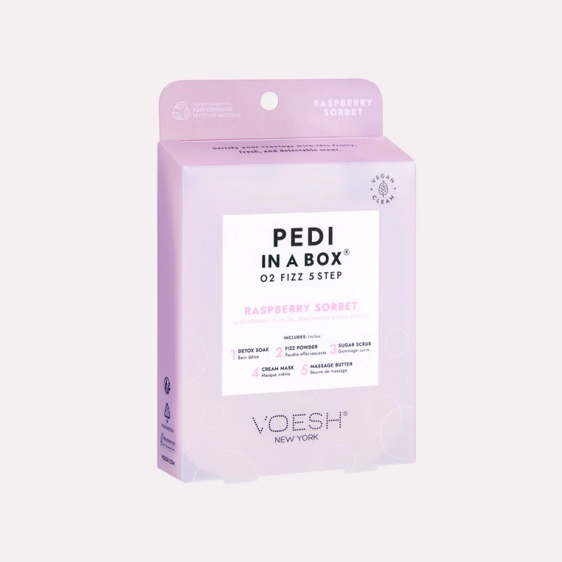 Pedi in a Box O2 Fizz Raspberry Sorbet – Pedicura Detox con Frambuesa