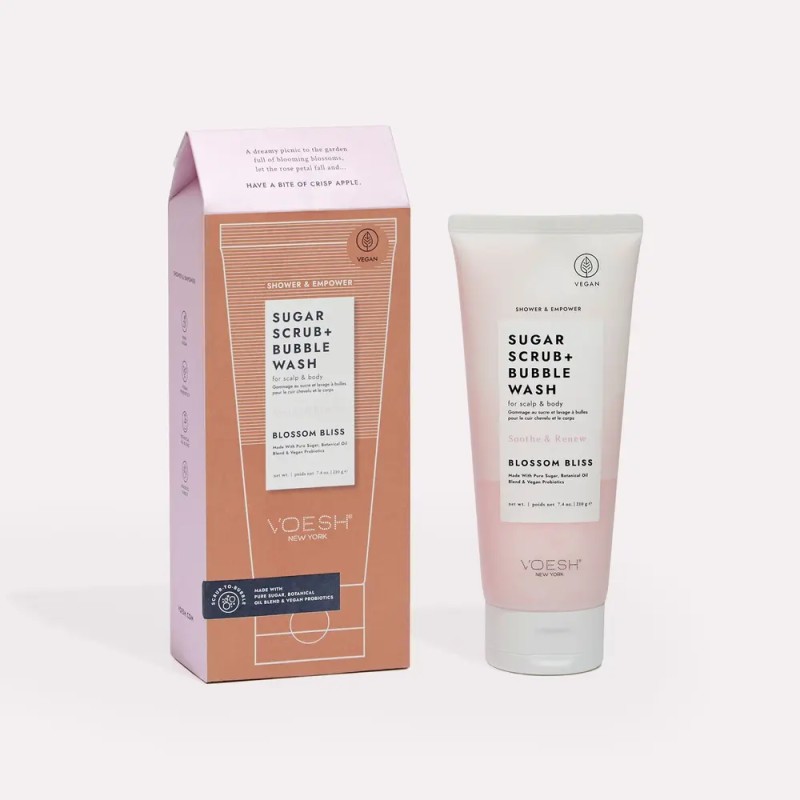 Sugar Scrub + Bubble Wash Blossom Bliss – Exfoliante y Gel 2 en 1