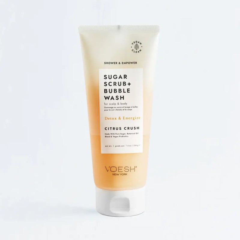 Sugar Scrub + Bubble Wash Citrus Crush – Exfoliante y Gel Corporal 2 en 1 con Aroma Cítrico