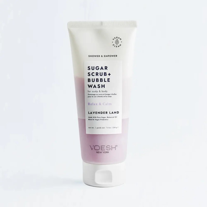 Sugar Scrub + Bubble Wash Lavender Land – Exfoliante y Gel 2 en 1