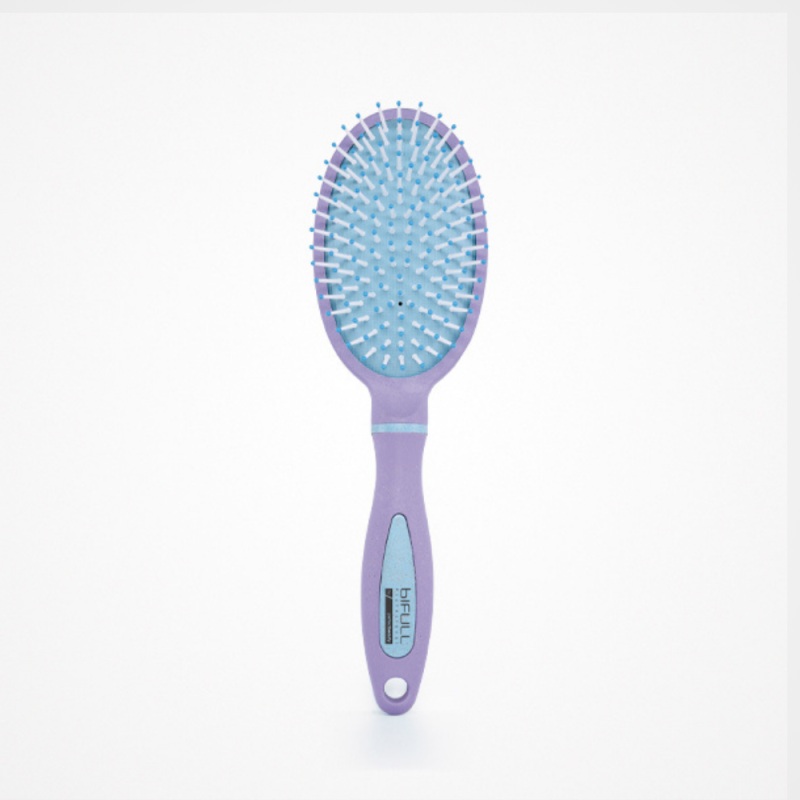 Cepillo BioOval Lila · Biodegradable y Antiencrespamiento