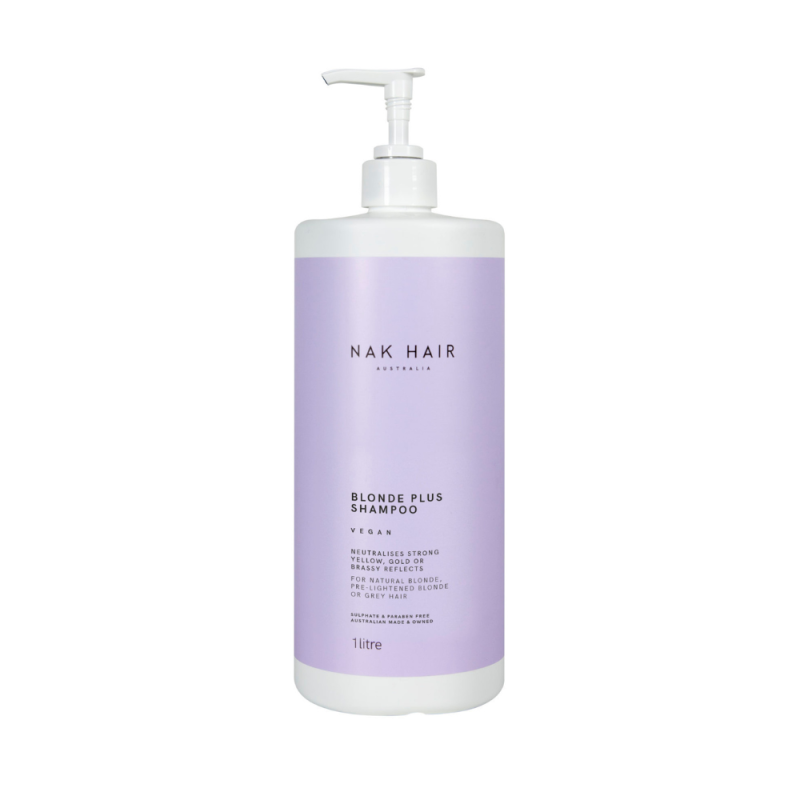 Nak Blonde Plus Shampoo 1L · Matizador Antiamarillo Profesional