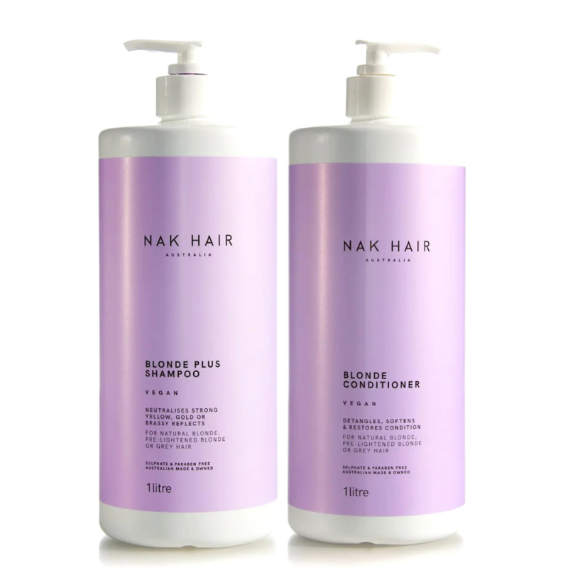 Nak Blonde Plus Shampoo 1L · Matizador Antiamarillo Profesional