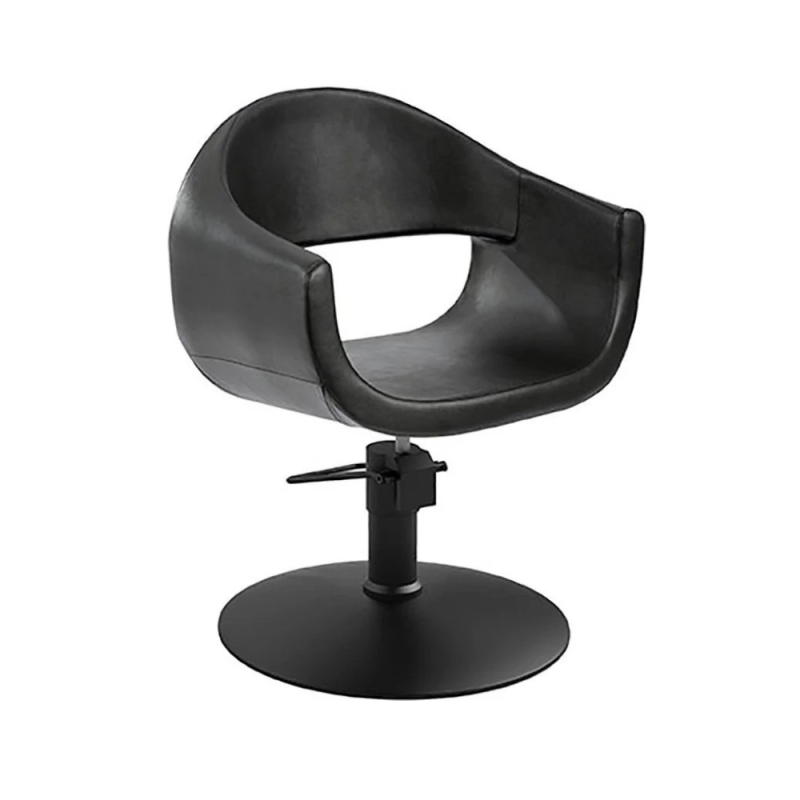 Silla de Peluquería GLAM Black · Base Redonda · Profesional