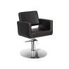 Silla de Peluquería CHIC R Black · Base Redonda · Profesional