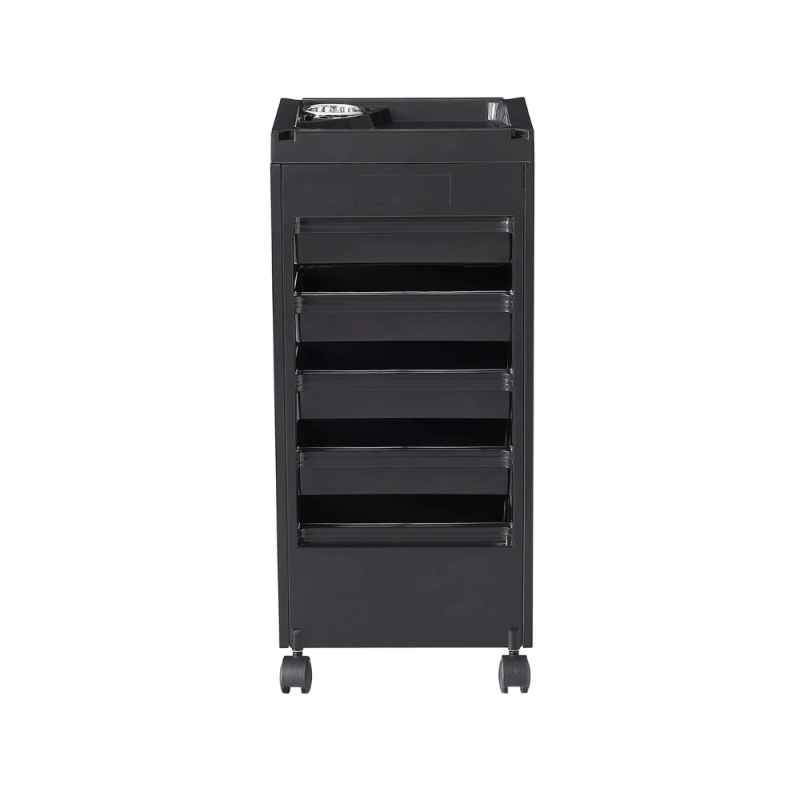 Carrito de Peluquería PILE Black · Trolley Profesional con 5 Bandejas