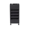 Carrito de Peluquería PILE Black · Trolley Profesional con 5 Bandejas
