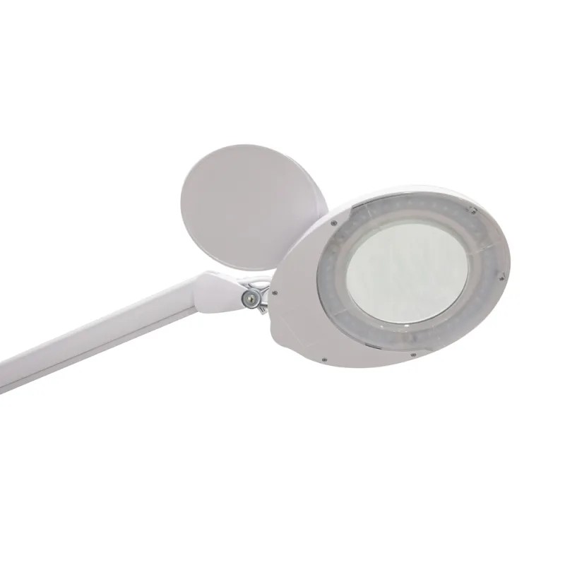 Lámpara lupa LED 5 dioptrías con base y brazo articulado