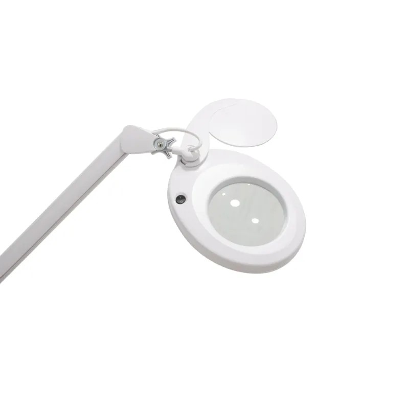 Lámpara lupa LED 5 dioptrías con base y brazo articulado