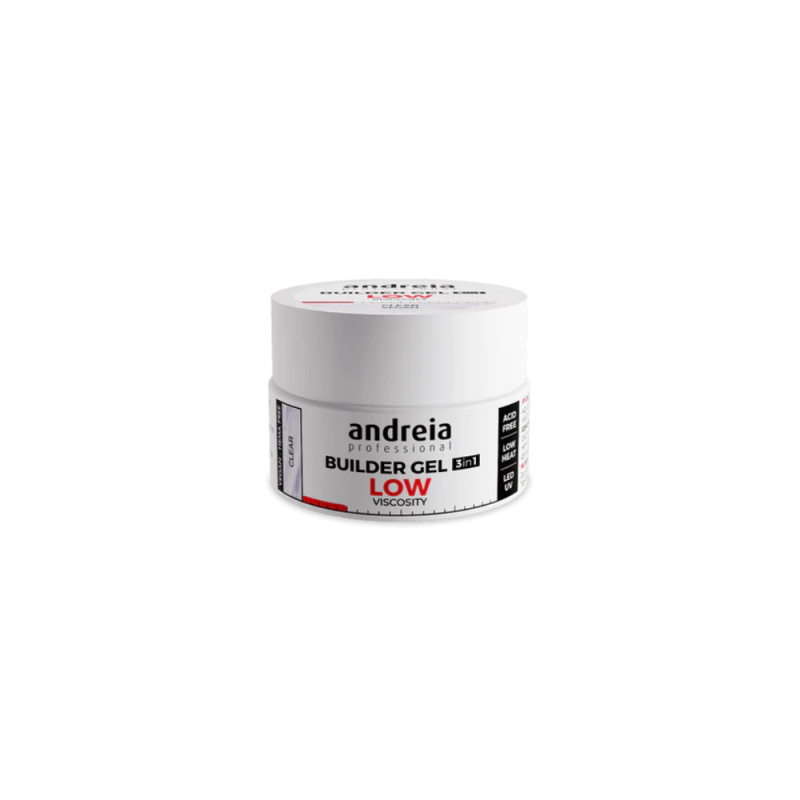 Builder Gel 3 in 1 Clear – Gel constructor baja viscosidad sin ácido