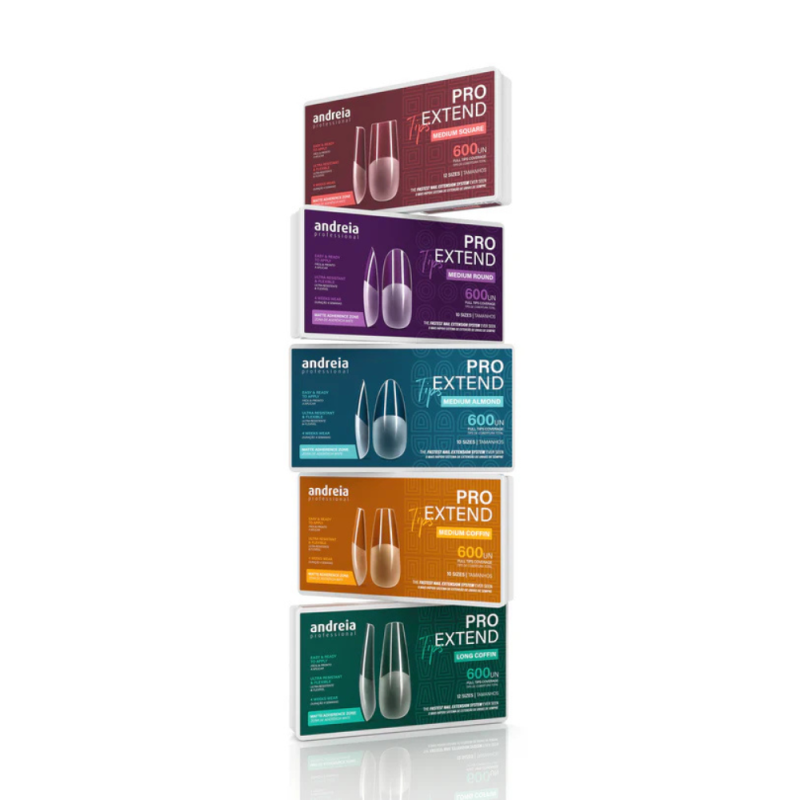 Pro Extend Tips Medium Square – Puntas cuadradas medianas para uñas