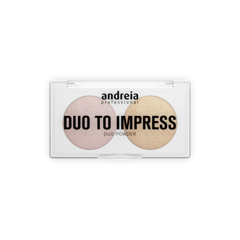 Duo to Impress Iluminador en Polvo Vegano Rosa y Dorado