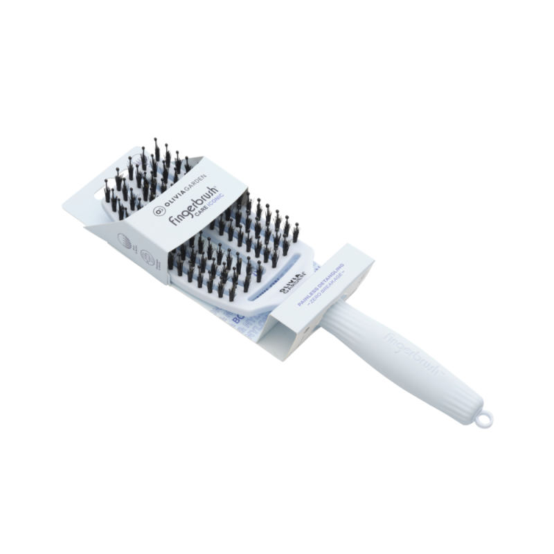 Olivia Garden Fingerbrush Boar & Nylon – Pastel Blue