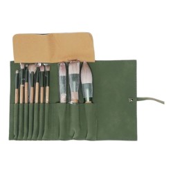SET ESTUCHE 10 PINCELES ECOLOG. MADERA PELO NYLON